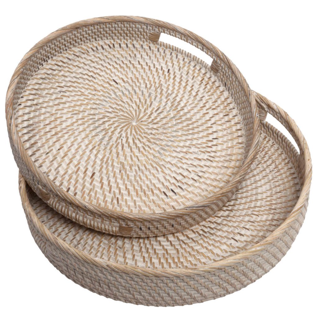 Round Cane Trays Boutique Homewares BUY NOW Luv A Le